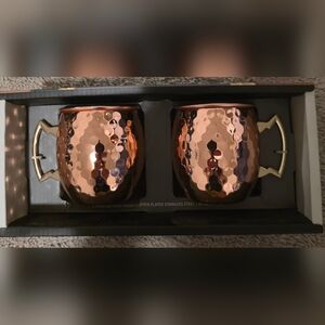 Thirstystone Copper Hammered Mugs Set
